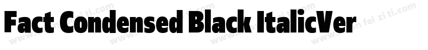 Fact Condensed Black ItalicVersion字体转换